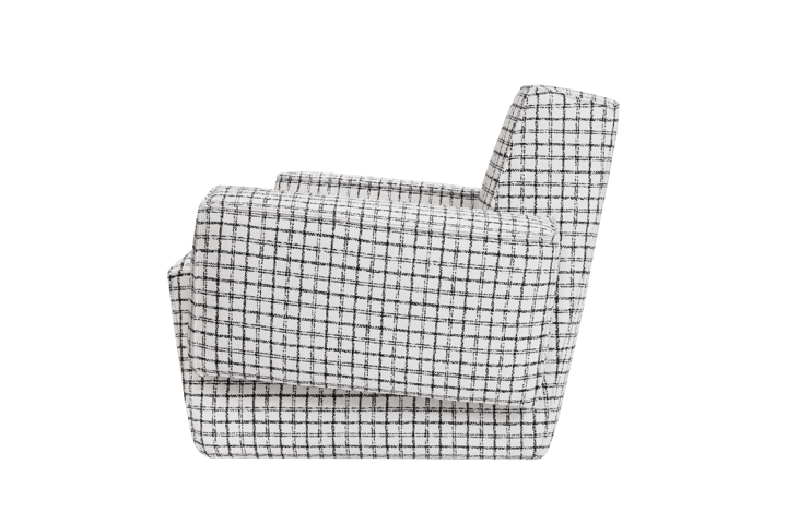 Hunk loungefåtölj, Checkered black/white Hem