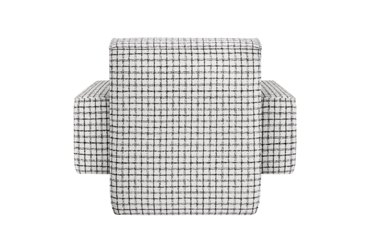 Hunk loungefåtölj, Checkered black/white Hem