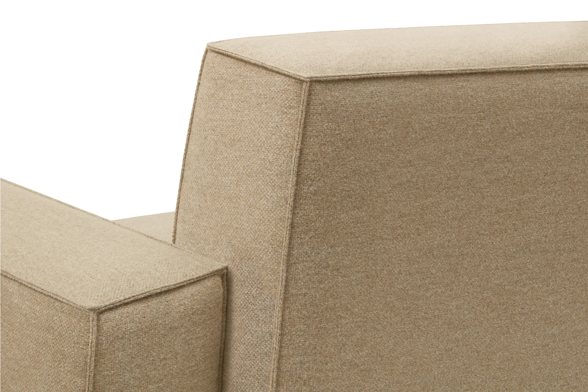 Hunk loungefåtölj med armstöd, Beige Hem