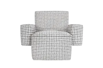 Hunk loungefåtölj med armstöd - Checkered black/white - Hem