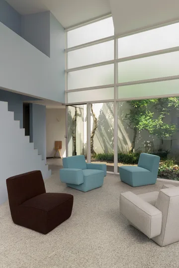 Hunk loungefåtölj med armstöd - Icicle - Hem