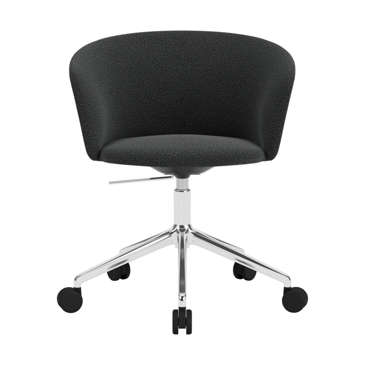 Kendo Swivel kontorsstol med 5 hjul - Graphite-polished aluminium - Hem