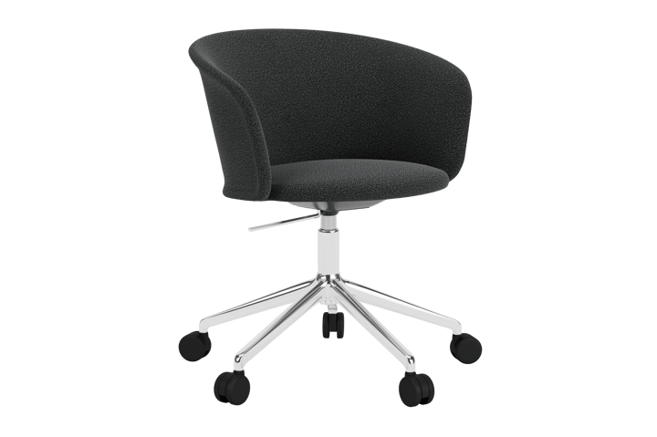 Kendo Swivel kontorsstol med 5 hjul, Graphite-polished aluminium Hem