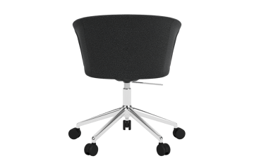 Kendo Swivel kontorsstol med 5 hjul - Graphite-polished aluminium - Hem