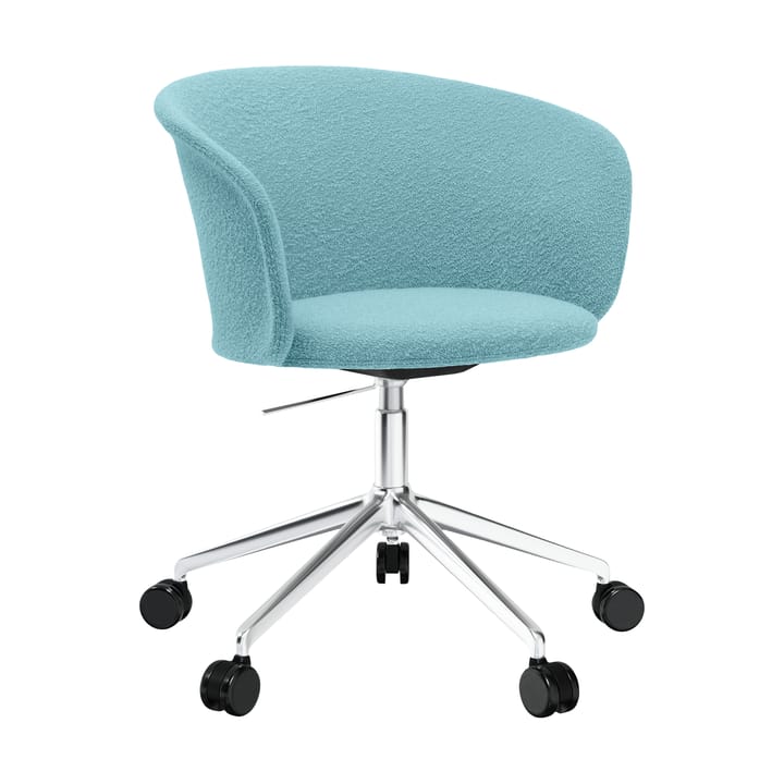 Kendo Swivel kontorsstol med 5 hjul - Icicle-polished aluminium - Hem