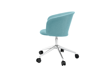 Kendo Swivel kontorsstol med 5 hjul - Icicle-polished aluminium - Hem
