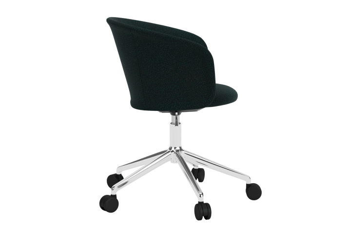 Kendo Swivel kontorsstol med 5 hjul, Pine-polished aluminium Hem
