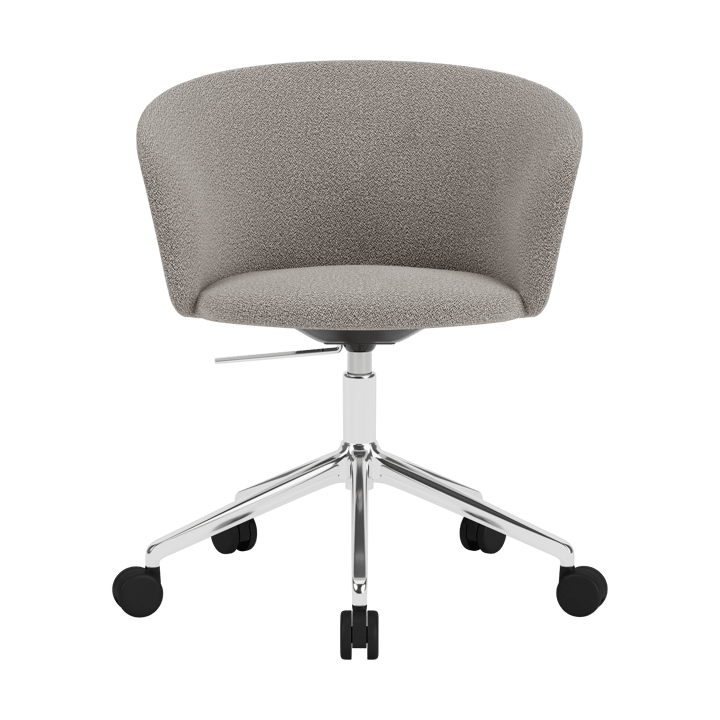 Kendo Swivel kontorsstol med 5 hjul - Porcelain-polished aluminium - Hem
