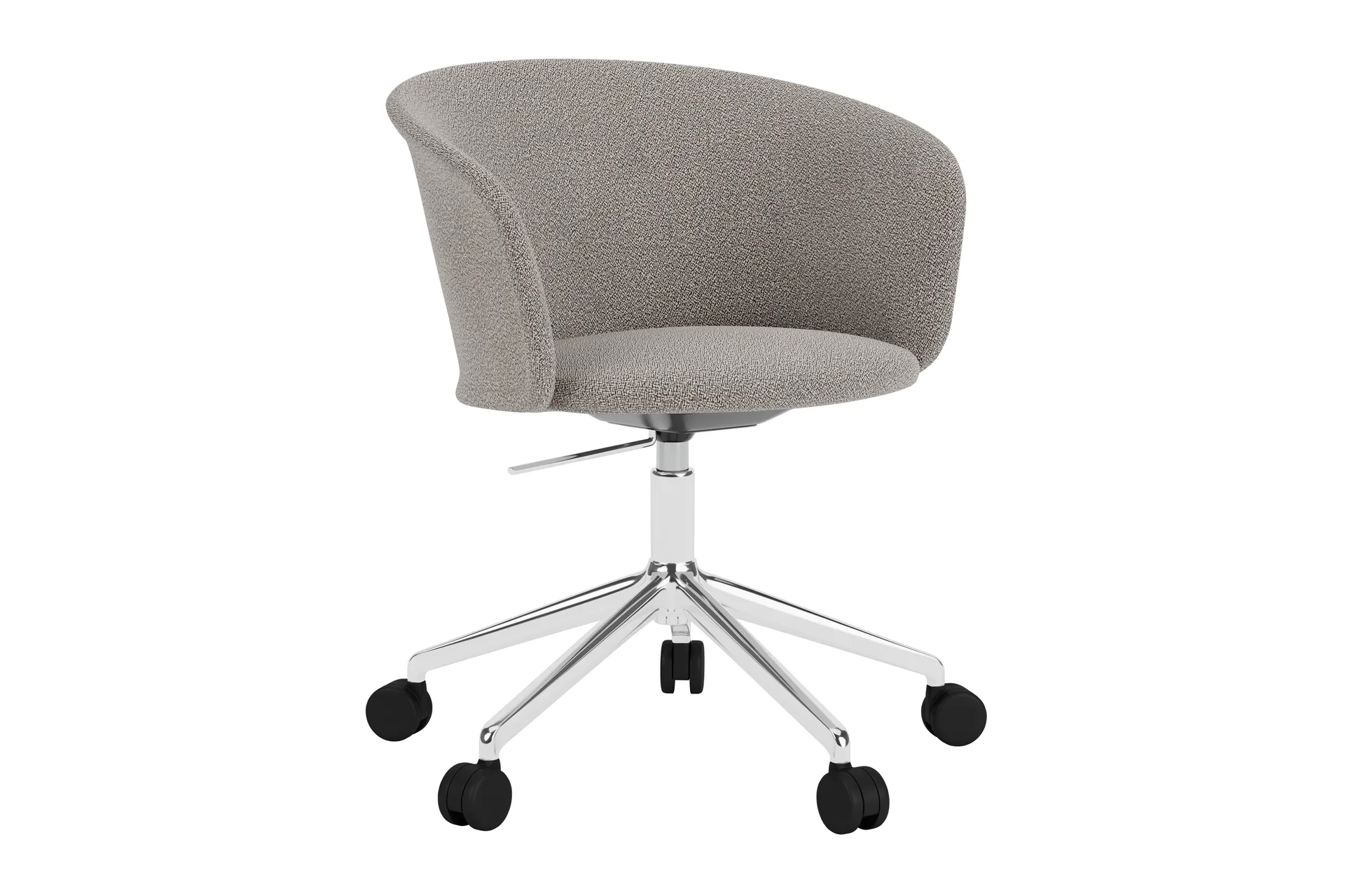 Kendo Swivel kontorsstol med 5 hjul, Porcelain-polished aluminium Hem