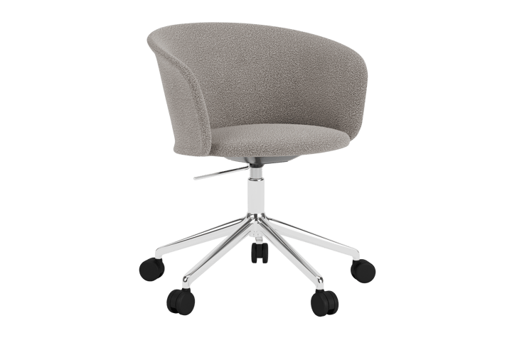 Kendo Swivel kontorsstol med 5 hjul, Porcelain-polished aluminium Hem