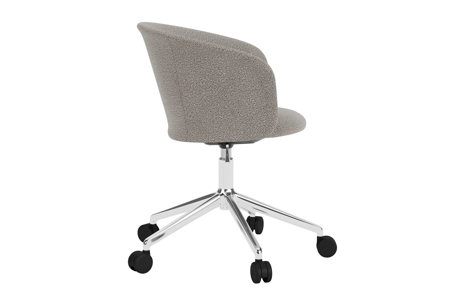 Kendo Swivel kontorsstol med 5 hjul, Porcelain-polished aluminium Hem