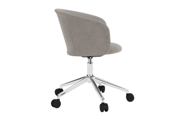 Kendo Swivel kontorsstol med 5 hjul - Porcelain-polished aluminium - Hem
