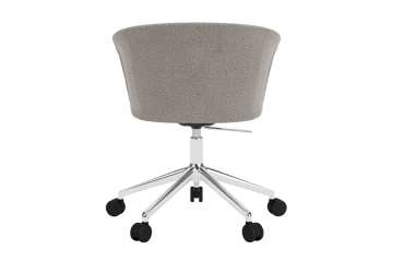 Kendo Swivel kontorsstol med 5 hjul - Porcelain-polished aluminium - Hem