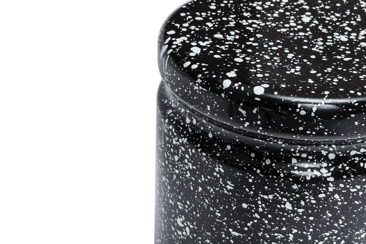 Last pall Ø32x44 cm, Black-white splatter Hem