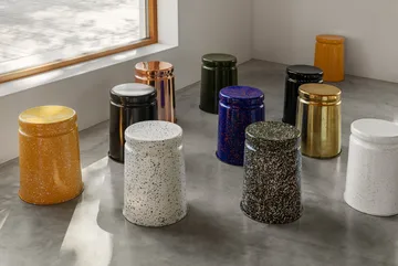 Last pall Ø32x44 cm - Green-pink splatter - Hem