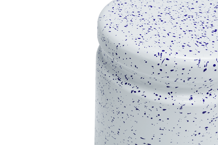 Last pall Ø32x44 cm, White-blue splatter Hem