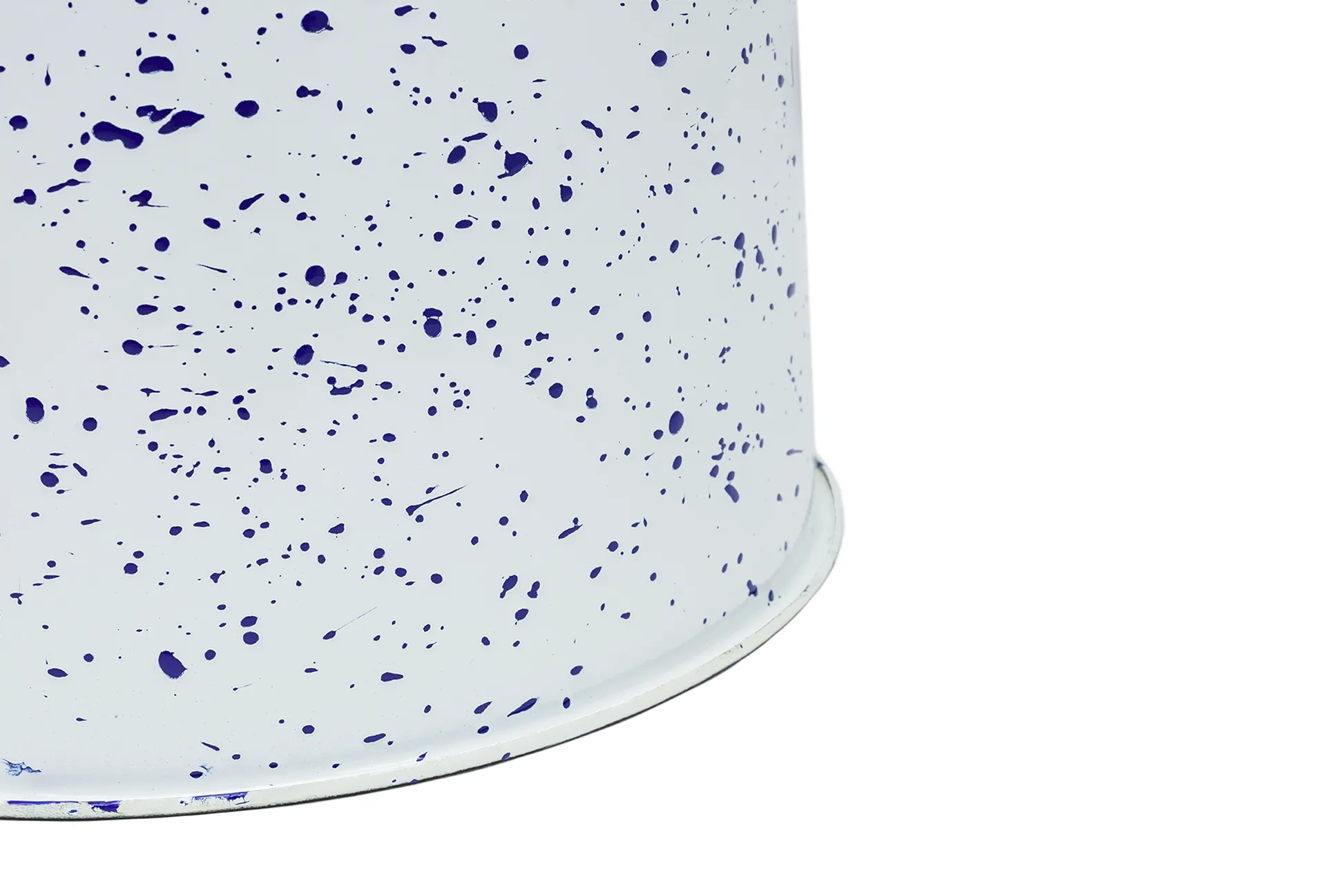 Last pall Ø32x44 cm, White-blue splatter Hem