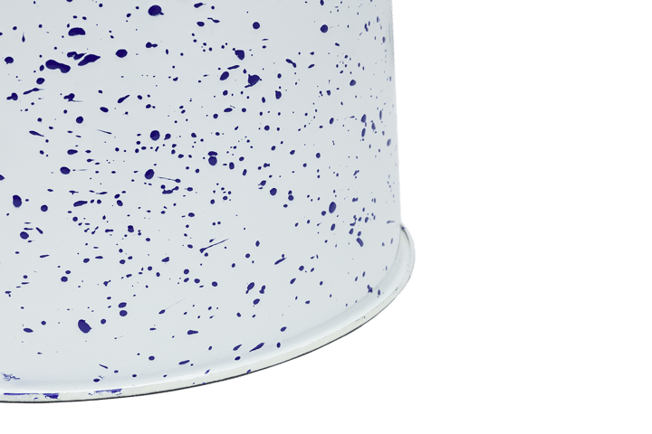 Last pall Ø32x44 cm, White-blue splatter Hem