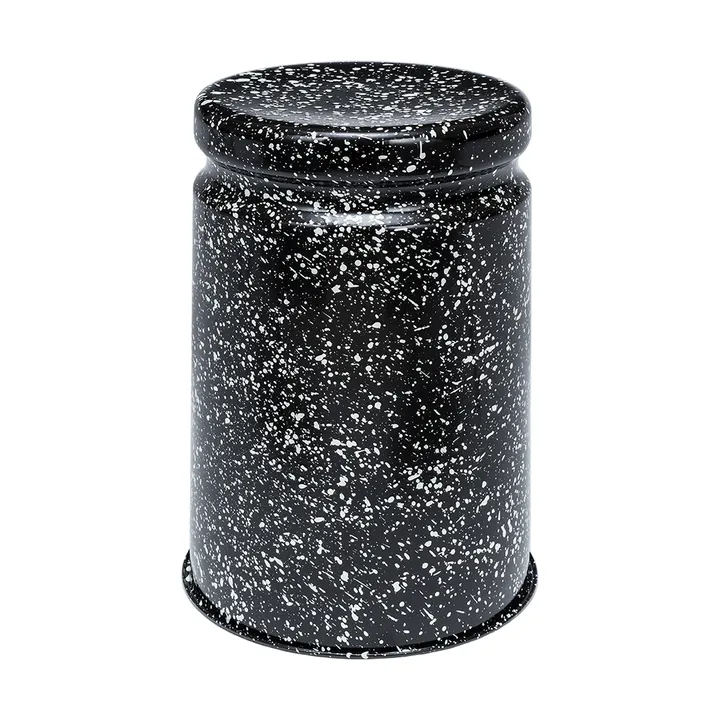 Last rund pall Ø32x44 cm - Black-white splatter - Hem