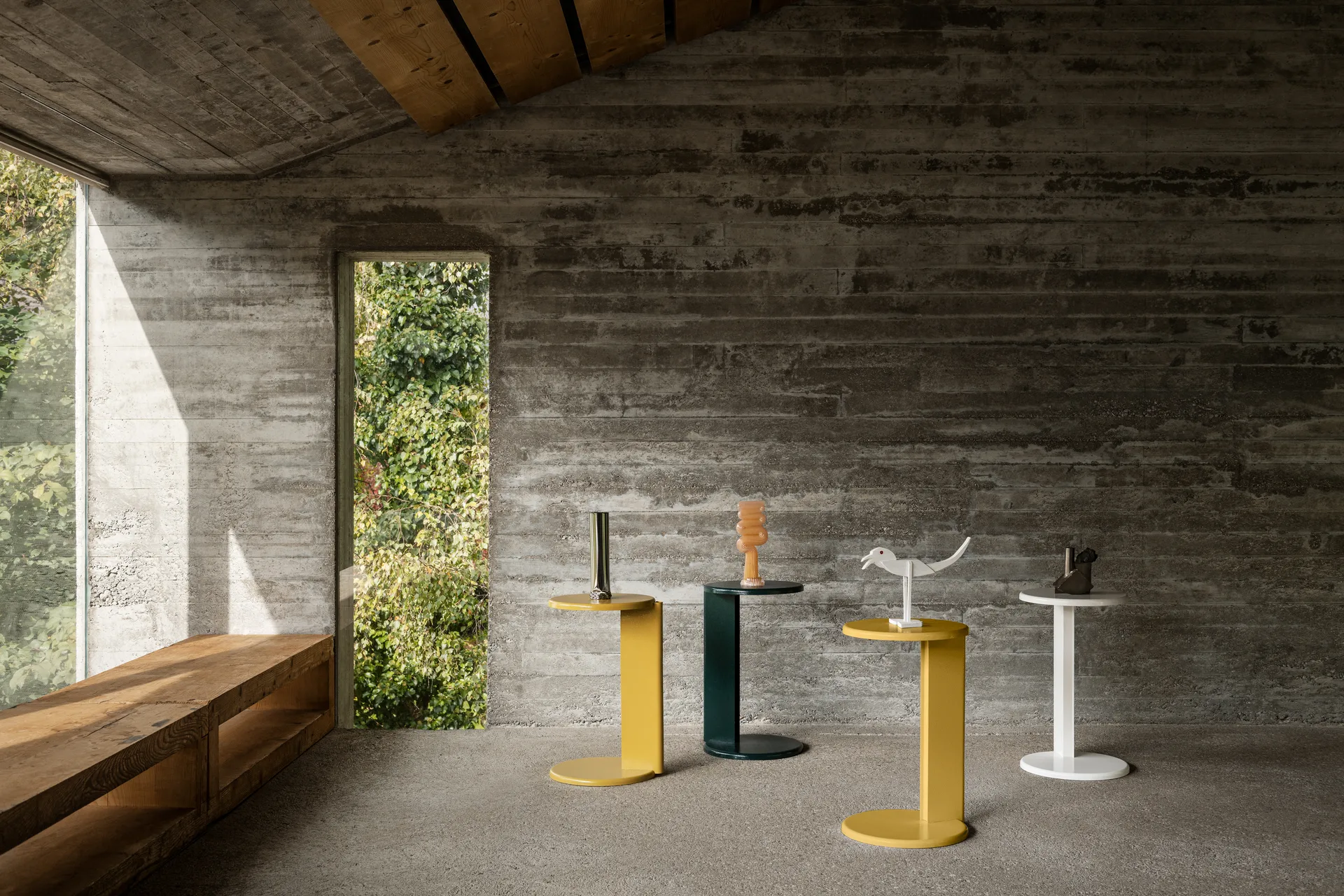 Lolly sidobord 56 cm, Cream matte Hem