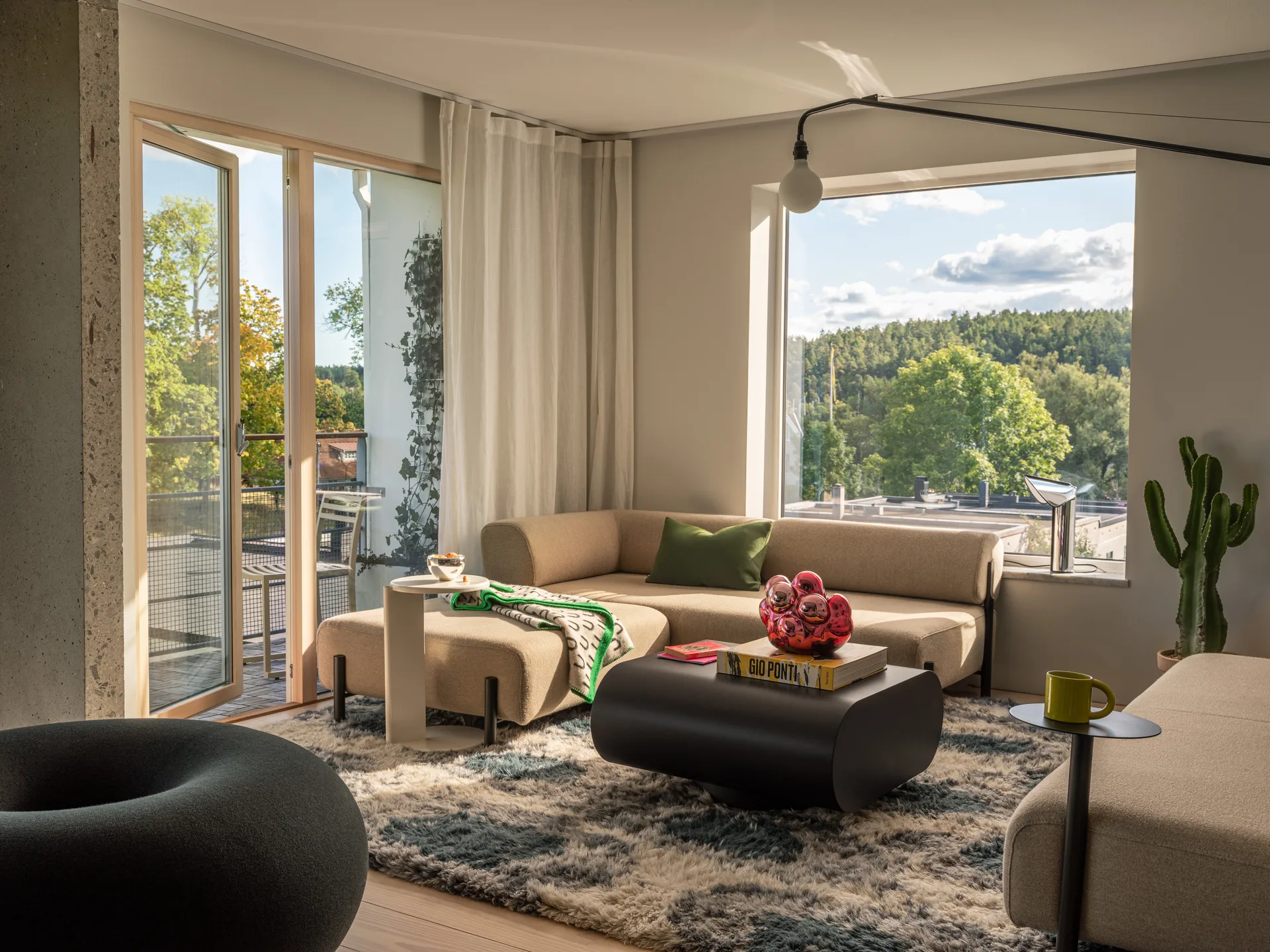 Lolly sidobord 56 cm, Cream matte Hem