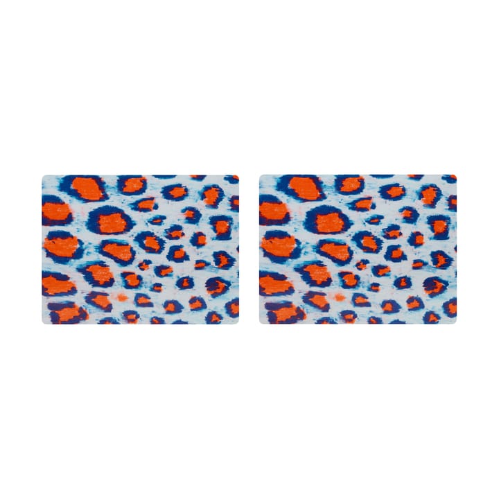 Monster bordstablett 30x40 cm 2-pack - Coral-white-ultramarine blue - Hem