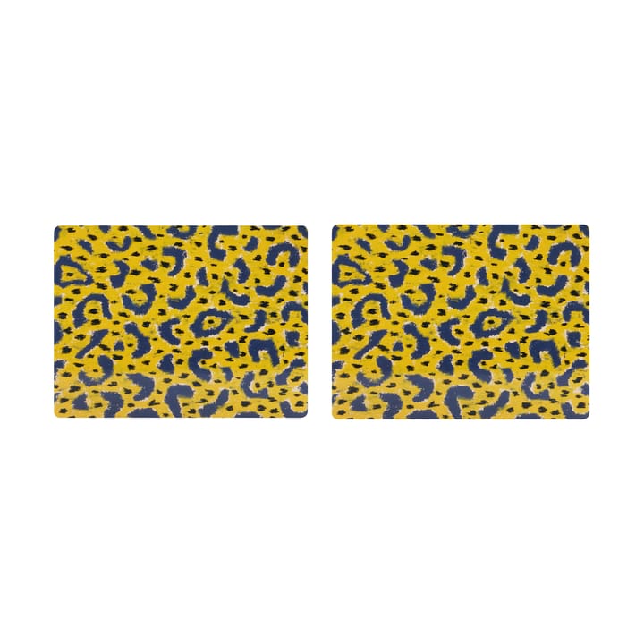Monster bordstablett 30x40 cm 2-pack - Ochre yellow-grey-black - Hem