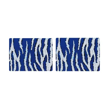 Monster bordstablett 30x40 cm 2-pack - Ultramarine blue-white - Hem