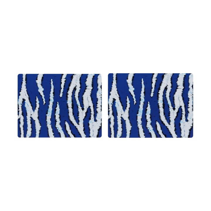 Monster bordstablett 30x40 cm 2-pack - Ultramarine blue-white - Hem