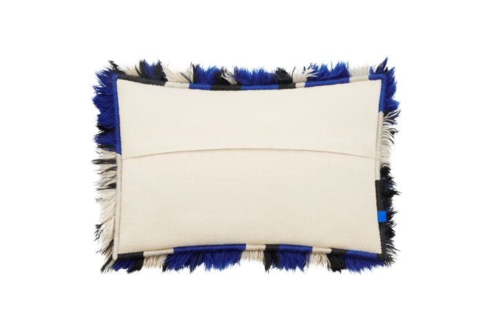 Monster kudde Large 40x60 cm, Ultramarine blue-off white Hem