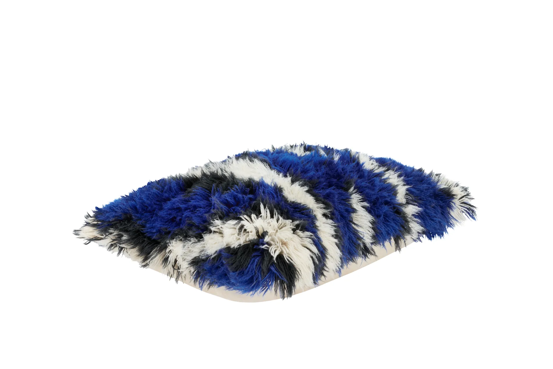 Monster kudde Large 40x60 cm, Ultramarine blue-off white Hem