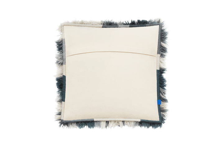 Monster kudde Medium 50x50 cm, Dark teal-off white Hem