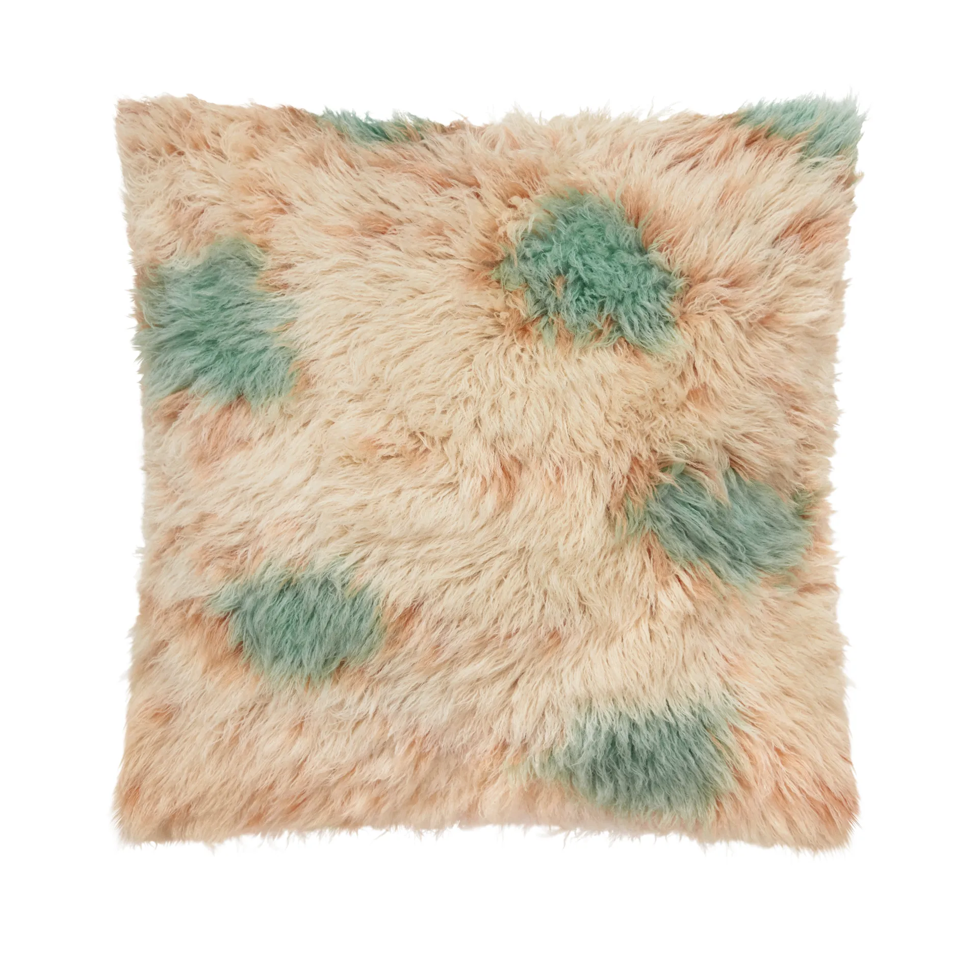 Monster kudde Medium 50x50 cm, Turquoise-peach Hem