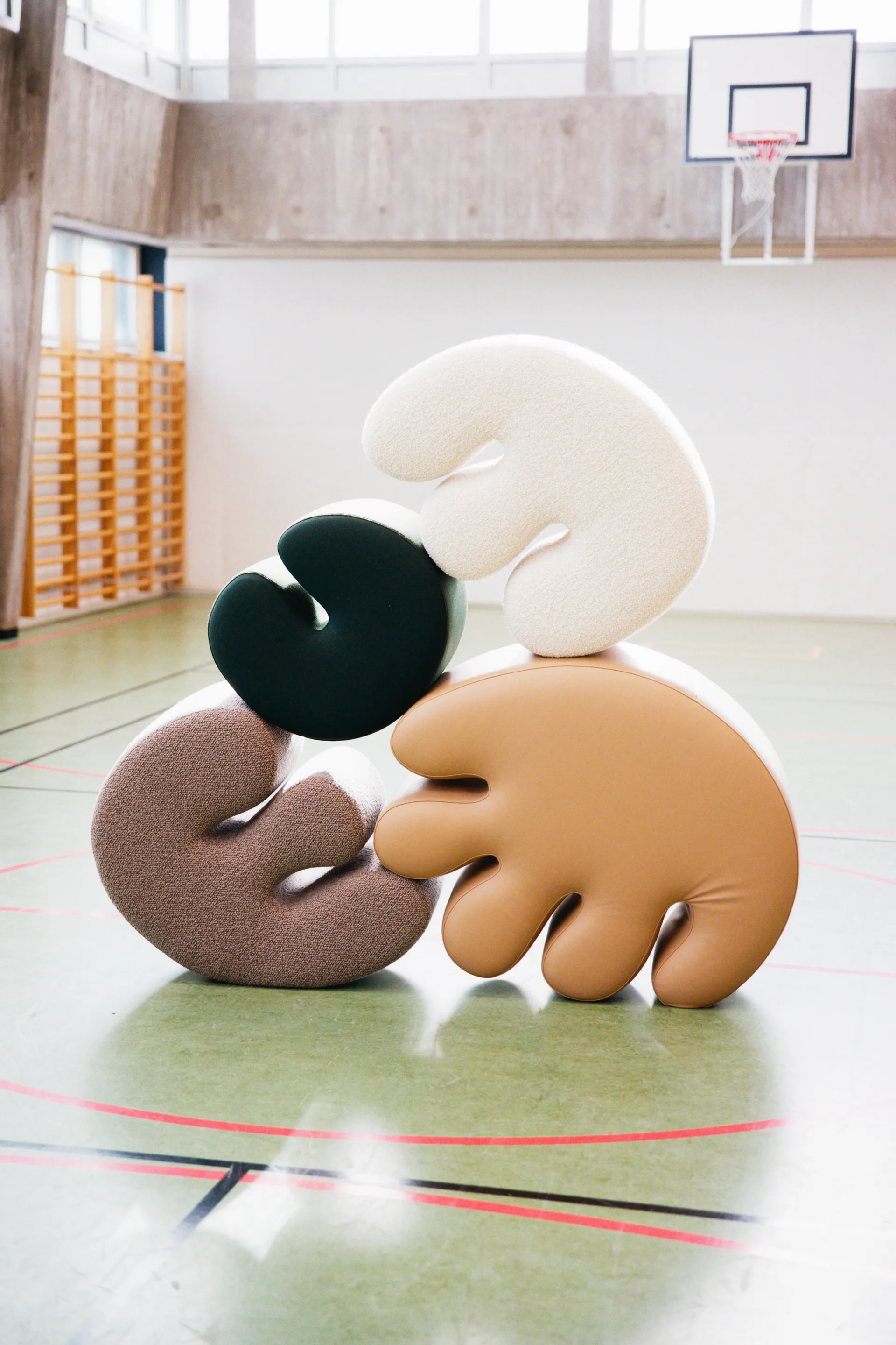 Palma puff Small 58x65 cm, Pebble Hem