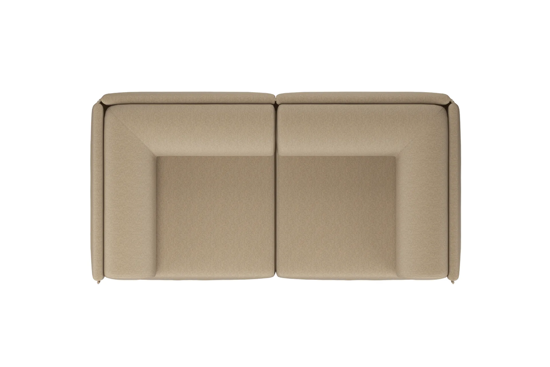 Palo Block 2-sits soffa med armstöd Low 200 cm, Beige Hem