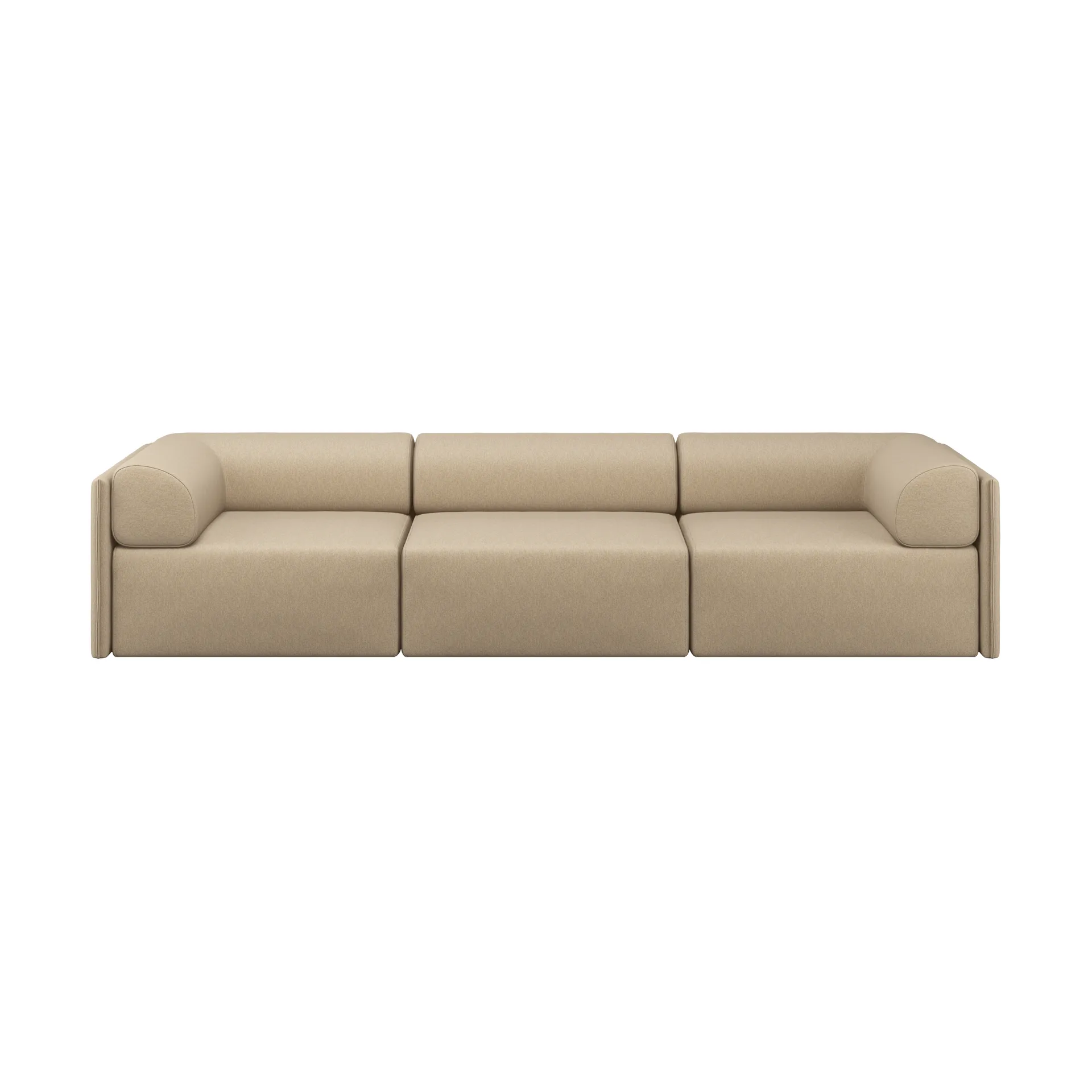 Palo Block 3-sits soffa med armstöd Low 295 cm, Beige Hem