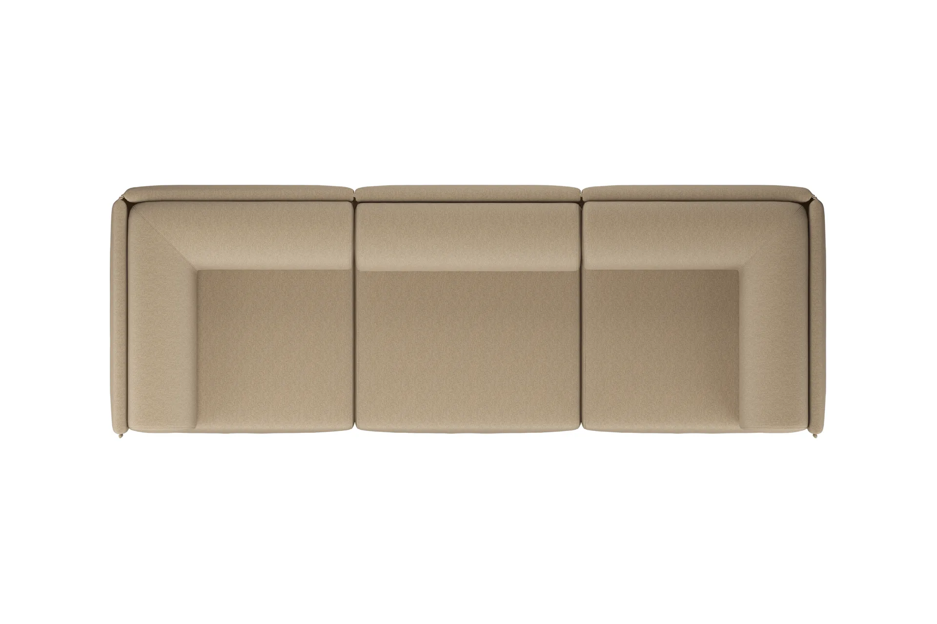 Palo Block 3-sits soffa med armstöd Low 295 cm, Beige Hem