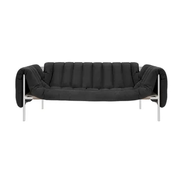 Puffy 2,5-sits soffa 205 cm - Anthracite-rostfritt stål - Hem