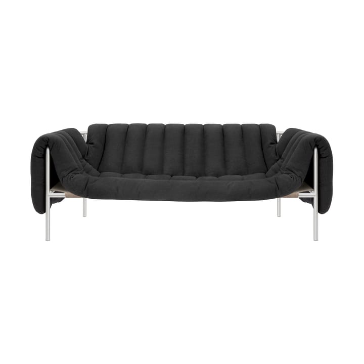 Puffy 2,5-sits soffa 205 cm - Anthracite-rostfritt stål - Hem