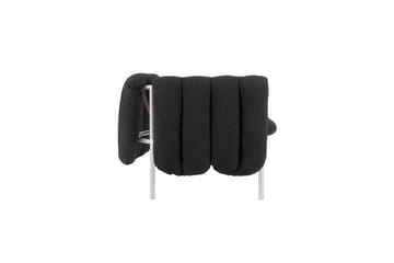 Puffy 2,5-sits soffa 205 cm - Anthracite-rostfritt stål - Hem