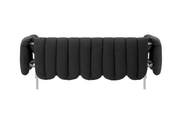 Puffy 2,5-sits soffa 205 cm - Anthracite-rostfritt stål - Hem