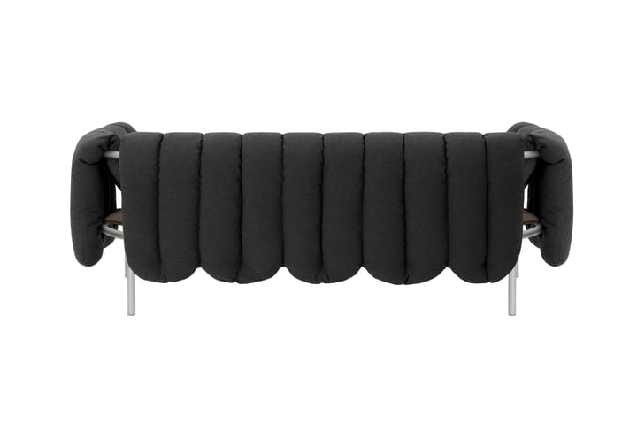 Puffy 2,5-sits soffa 205 cm, Anthracite-rostfritt stål Hem