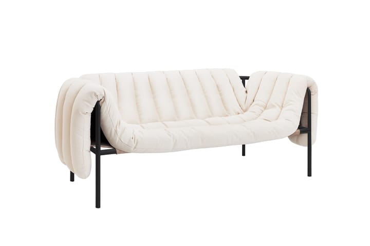 Puffy 2,5-sits soffa 205 cm, Natural-black grey Hem
