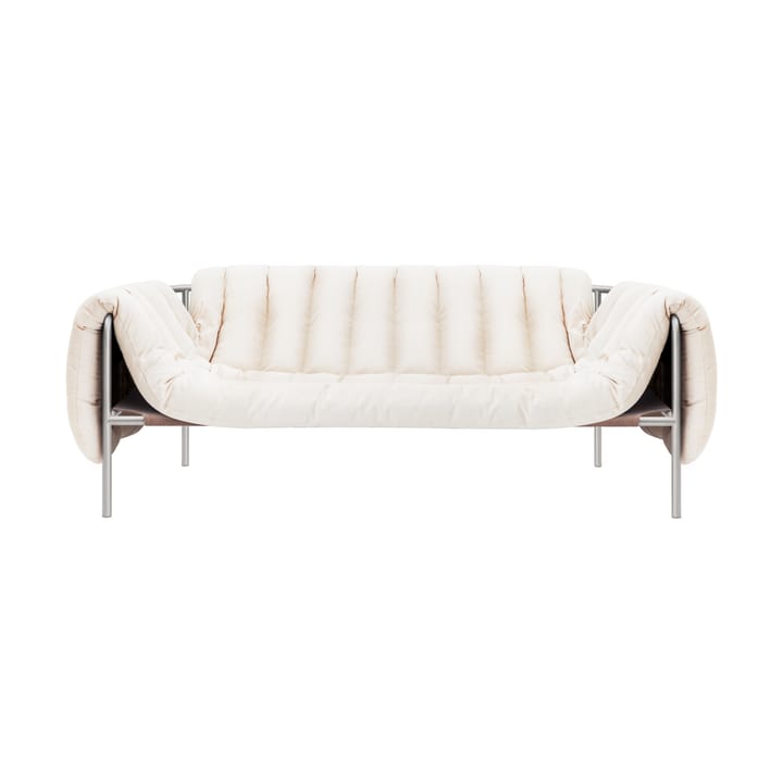 Puffy 2,5-sits soffa 205 cm - Natural-rostfritt stål - Hem