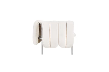 Puffy 2,5-sits soffa 205 cm - Natural-rostfritt stål - Hem