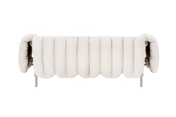 Puffy 2,5-sits soffa 205 cm - Natural-rostfritt stål - Hem
