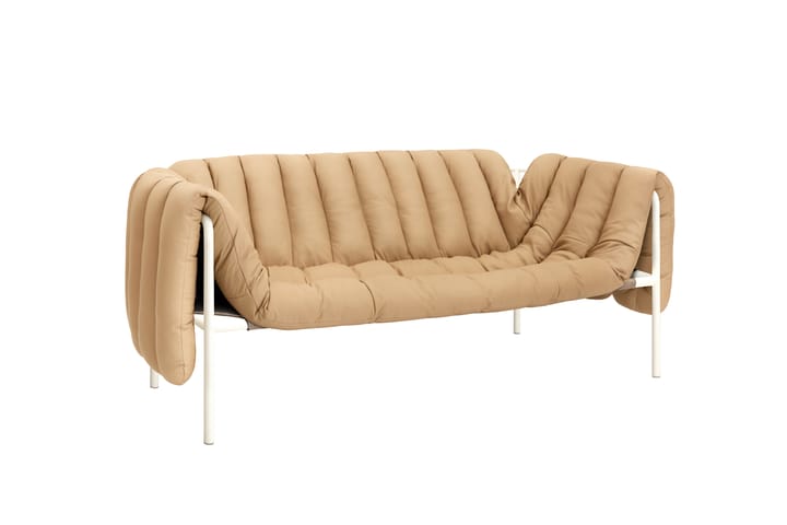 Puffy 2,5-sits soffa 205 cm, Sand leather-cream Hem