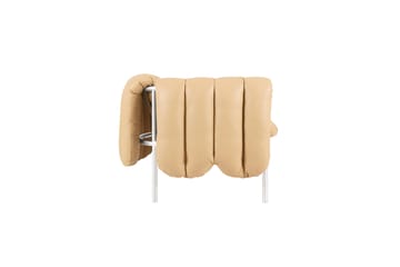 Puffy 2,5-sits soffa 205 cm - Sand leather-rostfritt stål - Hem