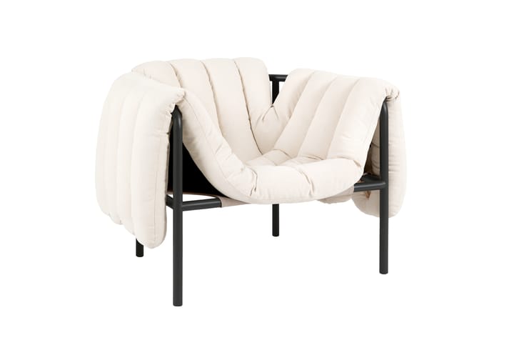 Puffy loungefåtölj, Natural-black grey Hem