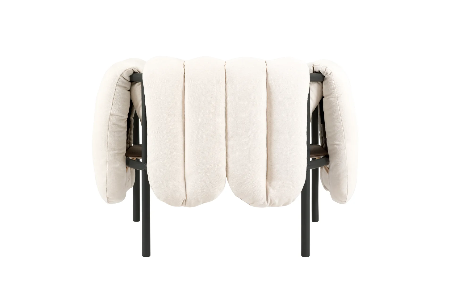 Puffy loungefåtölj, Natural-black grey Hem